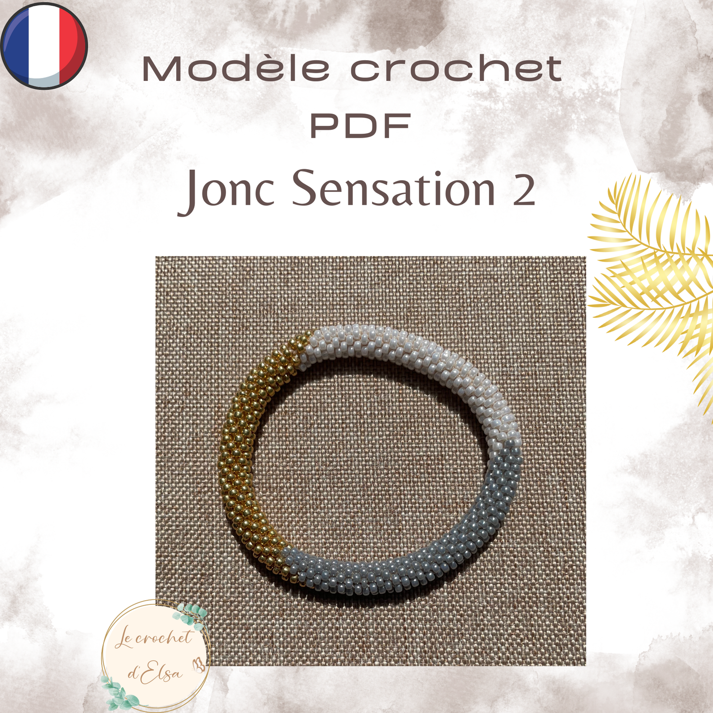 Patron PDF - Crochet perlé - Jonc Sensation 2