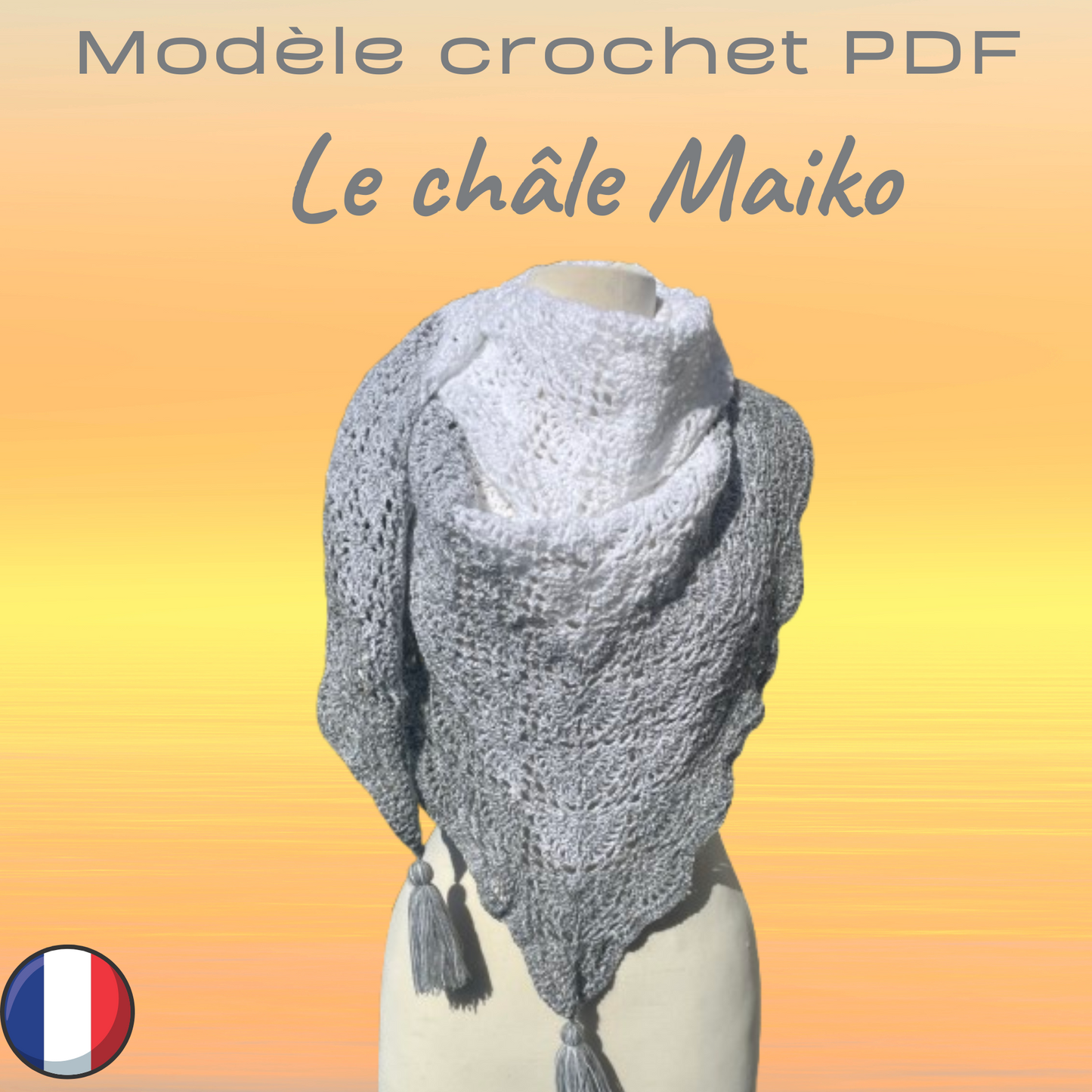 Patron PDF Crochet - Le châle Maiko