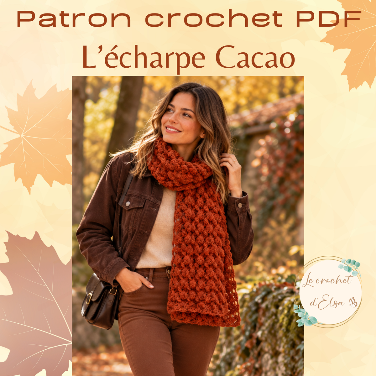 Patron PDF - L'écharpe Cacao