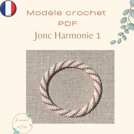 Patron PDF- Crochet perlé - Jonc Harmonie 1