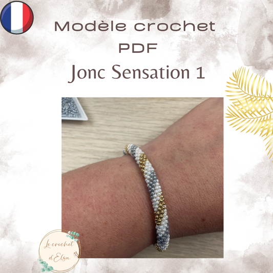 Patron PDF- Crochet perlé - Jonc Sensation 1