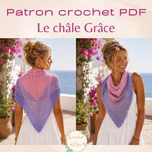 Patron PDF - Le châle Grâce