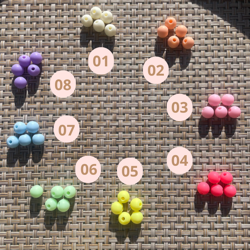 Perles colorés 8 mm