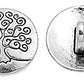 Bouton métal style Argent