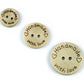 Lot de 6 Bouton Bois "Hand Made"