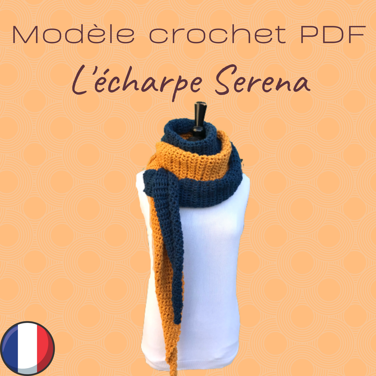 Patron PDF Crochet - L'écharpe Serena