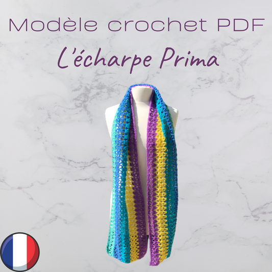 Patron PDF Crochet - L'écharpe Prima