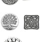 Bouton métal style Argent