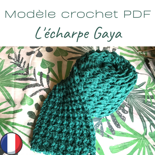 Patron PDF Crochet - L'écharpe Gaya -
